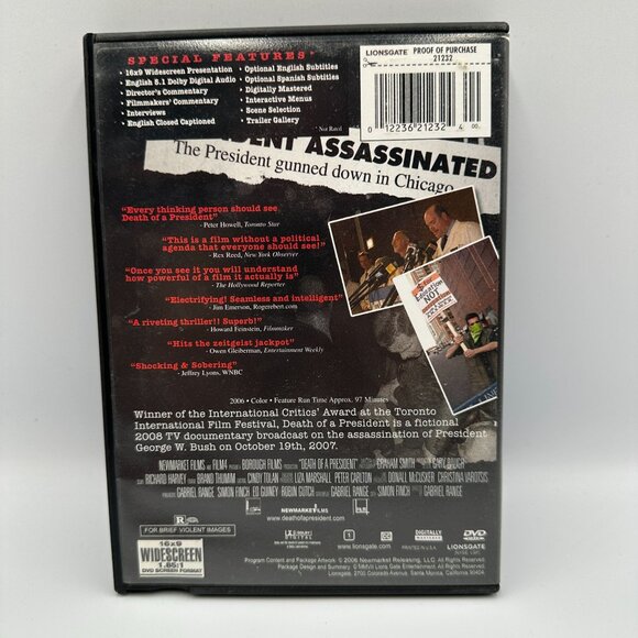 Death Of A President 2006 DVD Lionsgate Political Drama Region 1 Widescreen - Picture 2 of 3